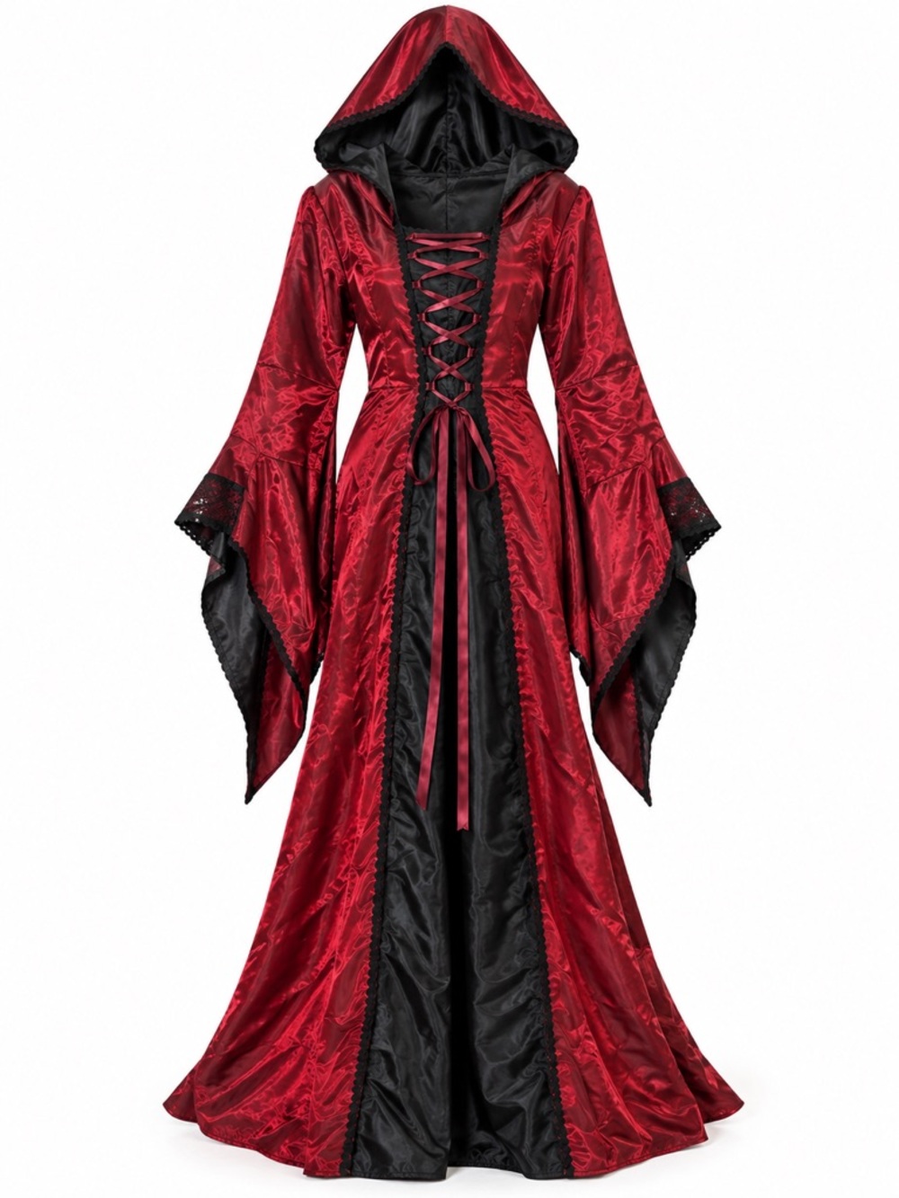 NWOT - Women’s Medieval Renaissance Gothic Vampire Hooded Costume Dress